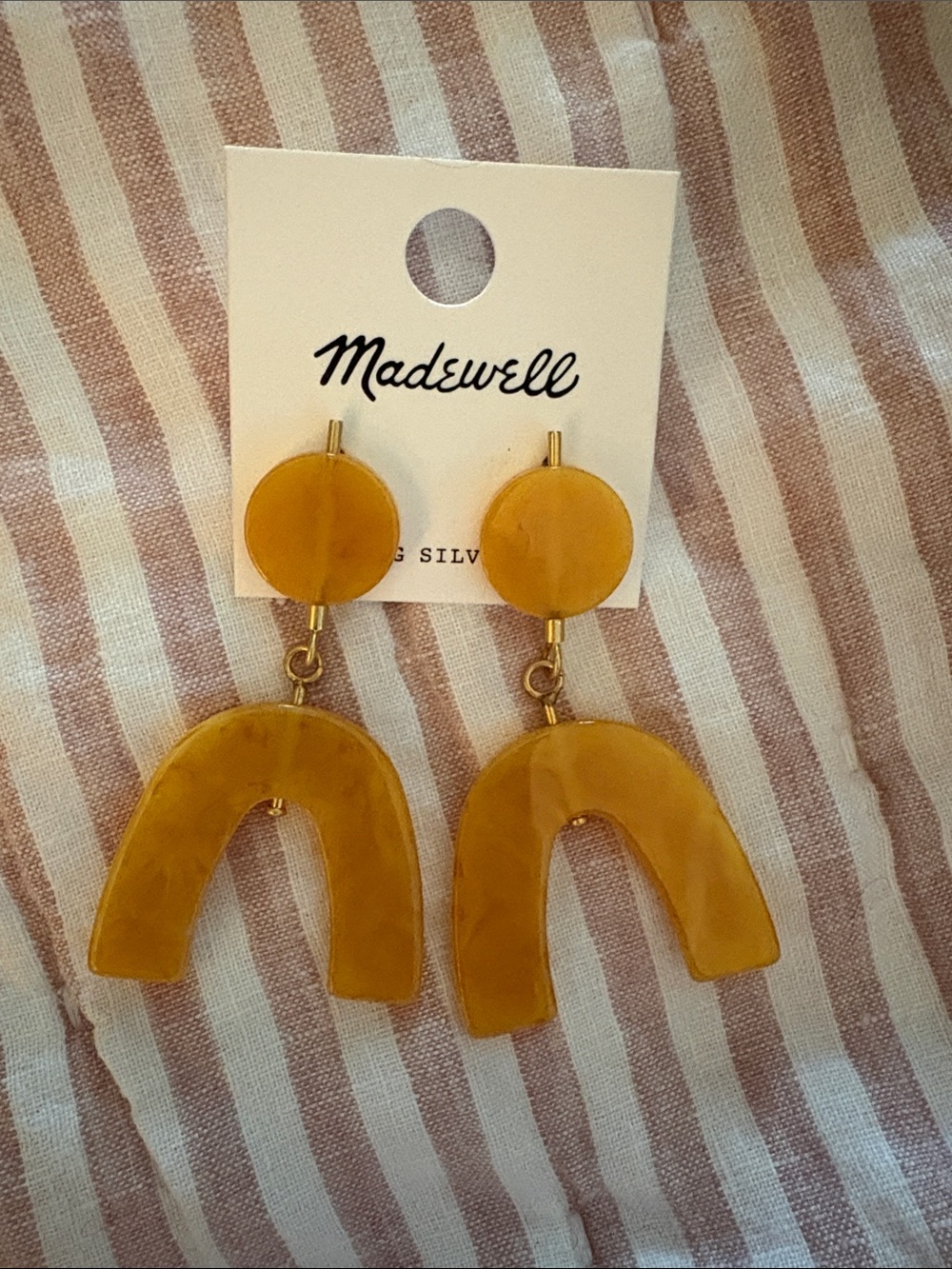 Madewell Yellow Arch Drop Earrings